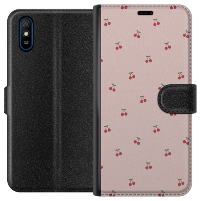 Wallet case for Xiaomi Redmi 9A with Cherry design