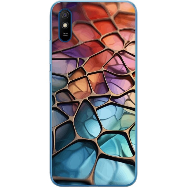 Mobile case for Xiaomi Redmi 9AT with Metallic pattern design