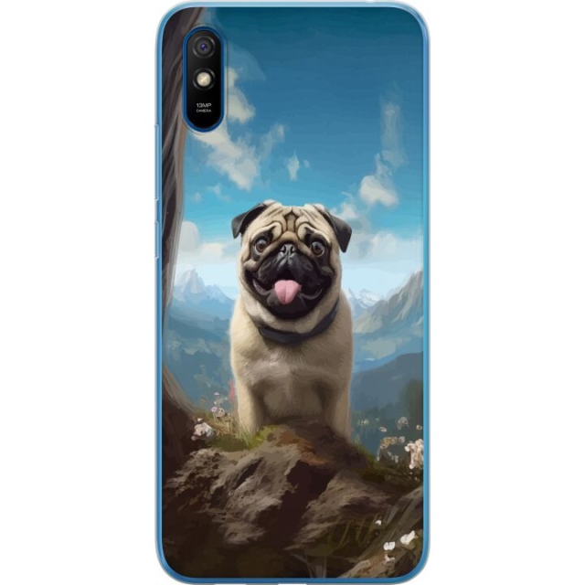 Mobile case for Xiaomi Redmi 9AT with Happy Dog design