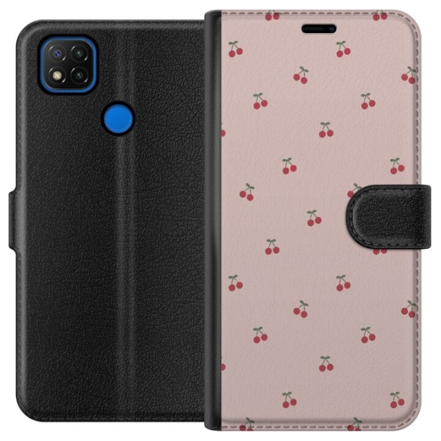 Wallet case for Xiaomi Redmi 9C with Cherry design