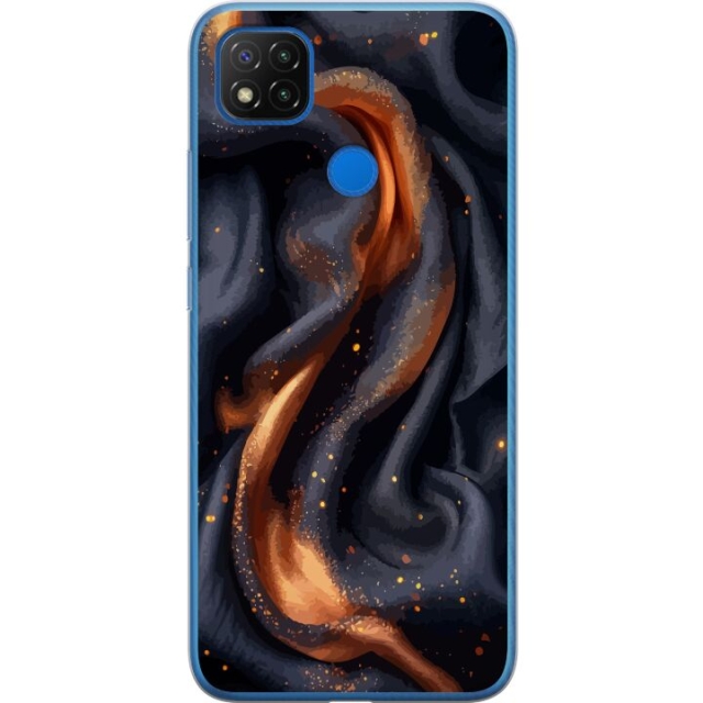 Mobile case for Xiaomi Redmi 9C with Fiery silk design