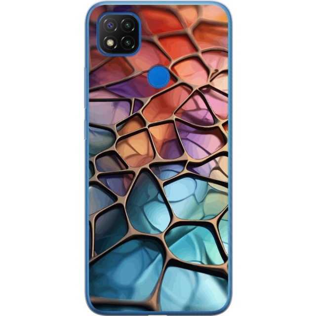 Mobile case for Xiaomi Redmi 9C with Metallic pattern design