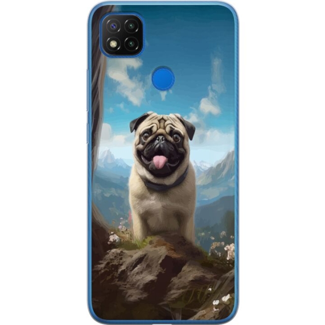 Mobile case for Xiaomi Redmi 9C with Happy Dog design