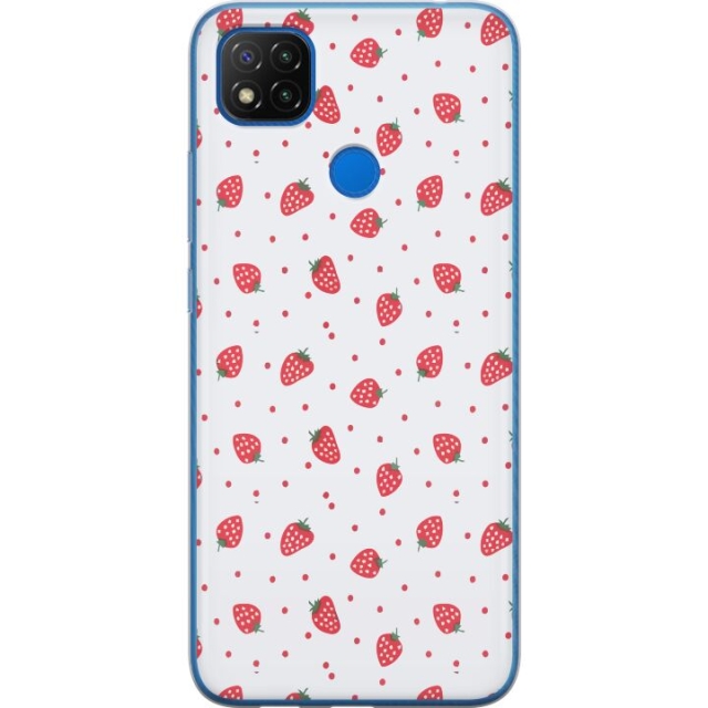 Mobile case for Xiaomi Redmi 9C NFC with Strawberries design