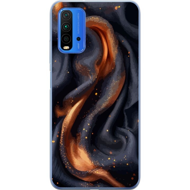 Mobile case for Xiaomi Redmi 9T with Fiery silk design