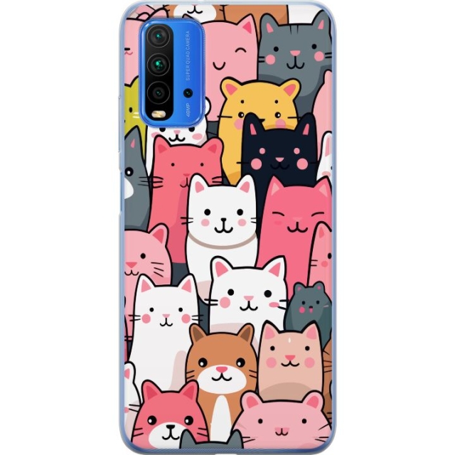 Mobile case for Xiaomi Redmi 9T with Cat pattern design