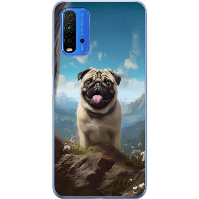 Mobile case for Xiaomi Redmi 9T with Happy Dog design