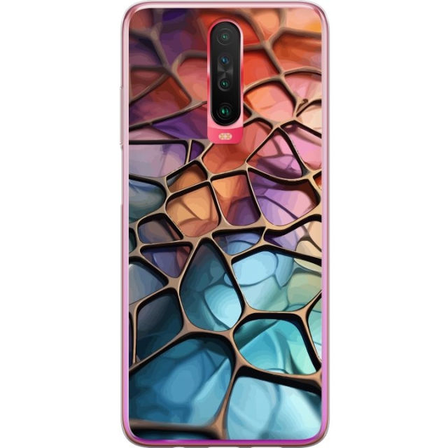 Mobile case for Xiaomi Redmi K30 with Metallic pattern design