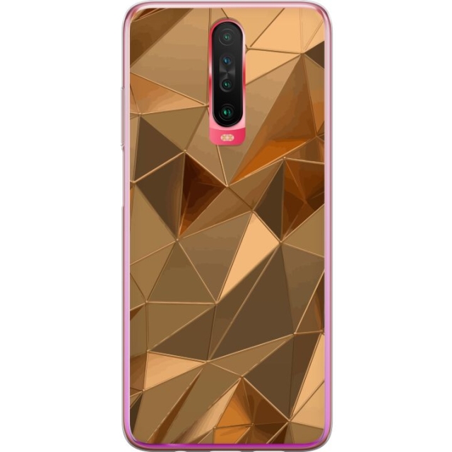 Mobile case for Xiaomi Redmi K30 with 3D Gold design