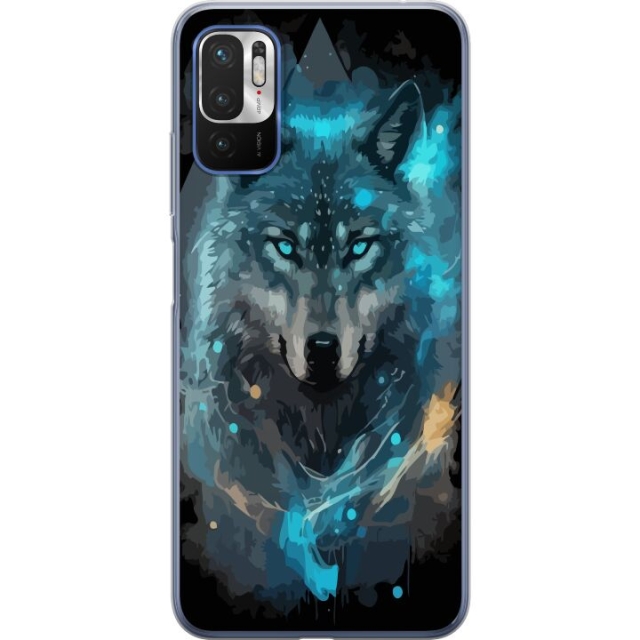 Mobile case for Xiaomi Redmi Note 10 5G with Wolf design