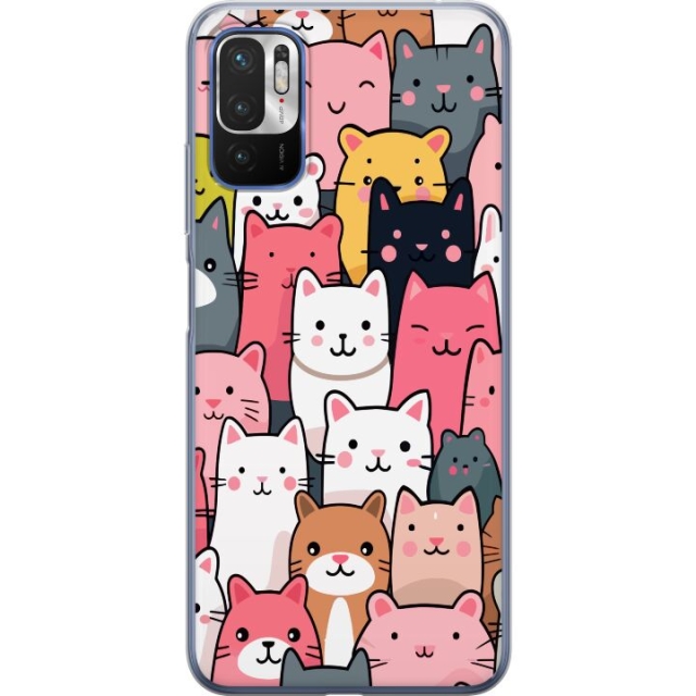 Mobile case for Xiaomi Redmi Note 10 5G with Cat pattern design