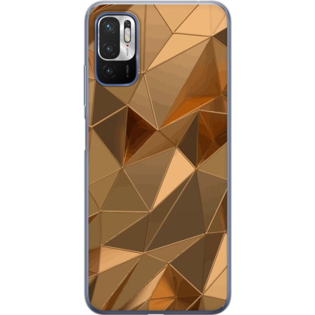 Mobile case for Xiaomi Redmi Note 10 5G with 3D Gold design