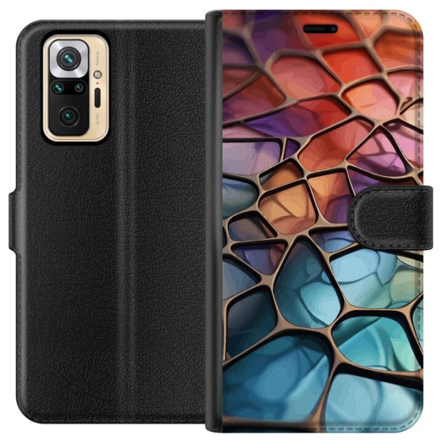 Wallet case for Xiaomi Redmi Note 10 Pro with Metallic pattern design