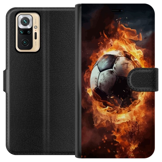 Wallet case for Xiaomi Redmi Note 10 Pro with Football design