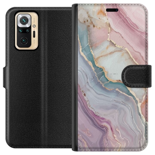 Wallet case for Xiaomi Redmi Note 10 Pro with Marble design