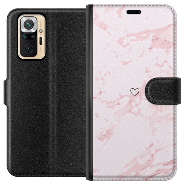 Wallet case for Xiaomi Redmi Note 10 Pro with Pink Heart design