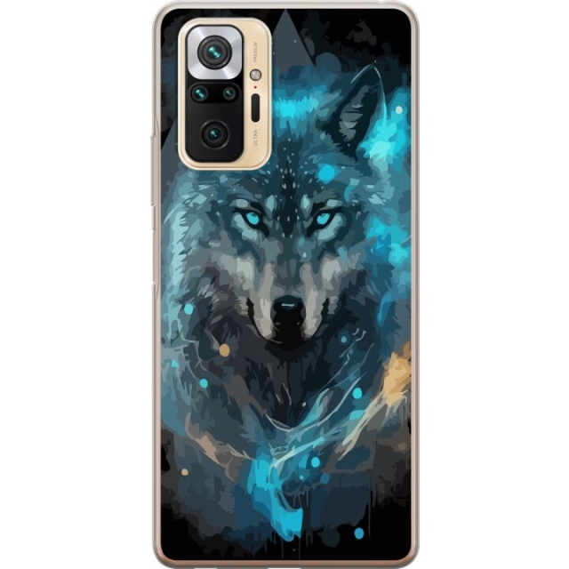 Mobile case for Xiaomi Redmi Note 10 Pro with Wolf design