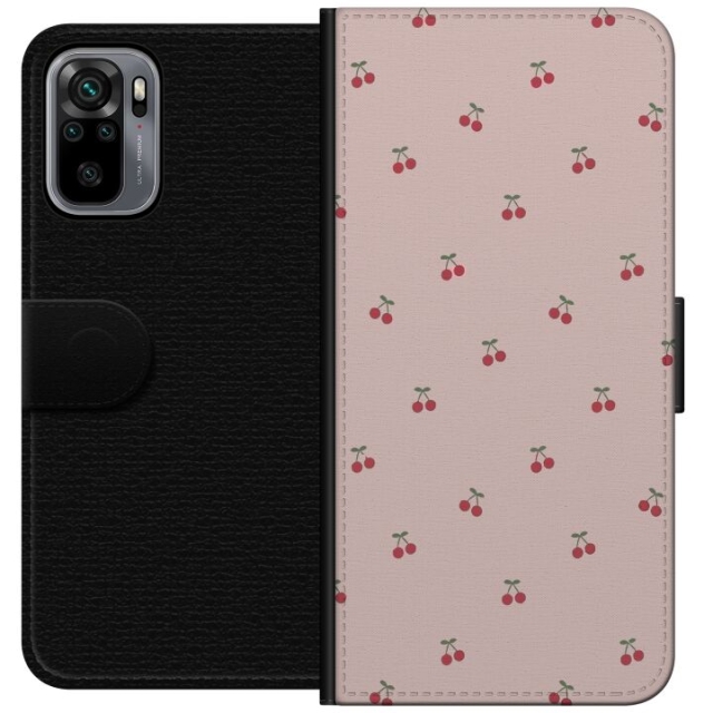 Wallet case for Xiaomi Redmi Note 10S with Cherry design