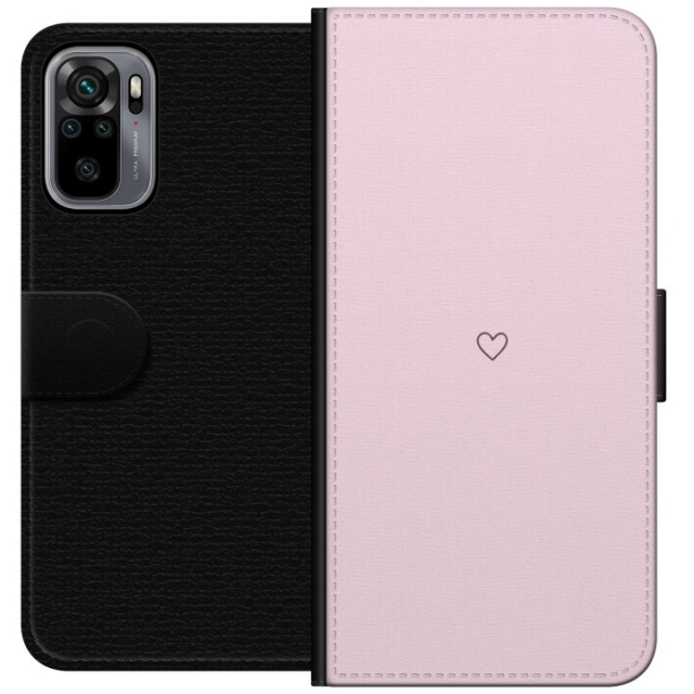 Wallet case for Xiaomi Redmi Note 10S with Heart design