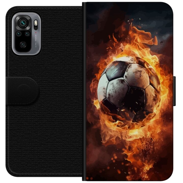 Wallet case for Xiaomi Redmi Note 10S with Football design