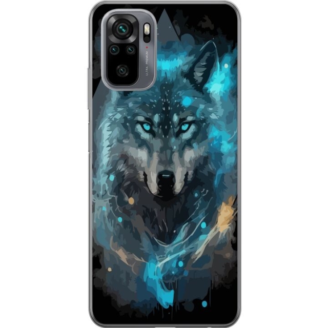 Mobile case for Xiaomi Redmi Note 10S with Wolf design