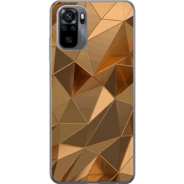 Mobile case for Xiaomi Redmi Note 10S with 3D Gold design