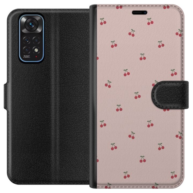 Wallet case for Xiaomi Redmi Note 11 with Cherry design