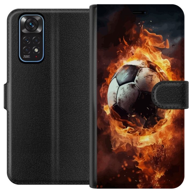Wallet case for Xiaomi Redmi Note 11 with Football design