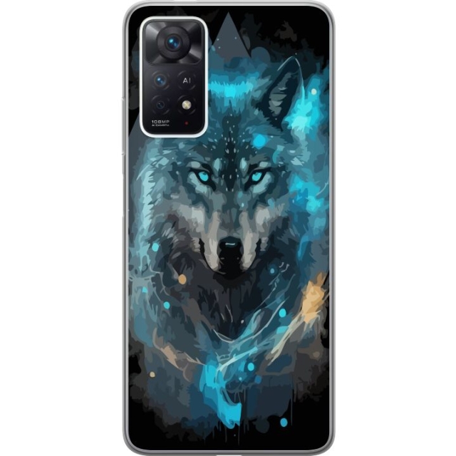 Mobile case for Xiaomi Redmi Note 11 Pro with Wolf design