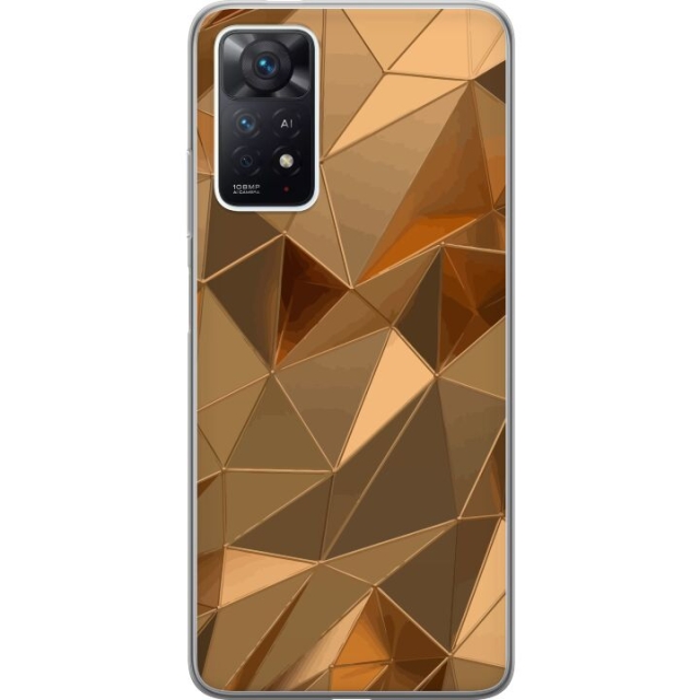 Mobile case for Xiaomi Redmi Note 11 Pro with 3D Gold design
