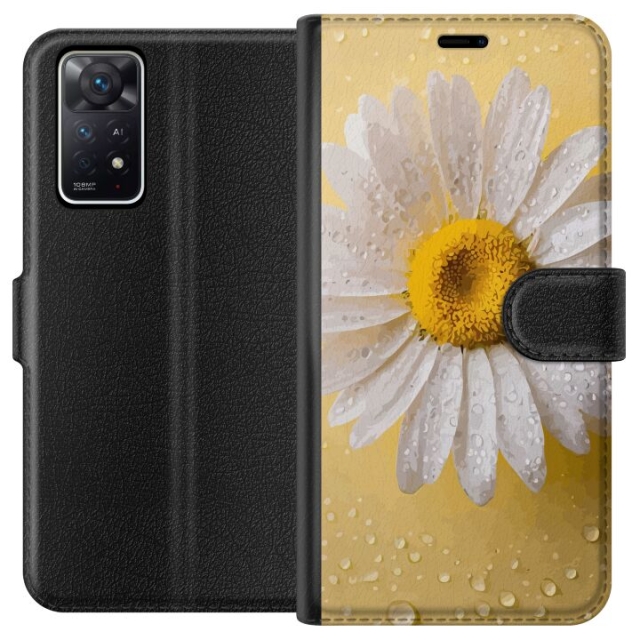 Wallet case for Xiaomi Redmi Note 11 Pro 5G with Porslinsblomma design