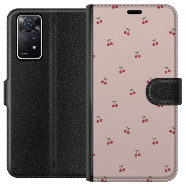 Wallet case for Xiaomi Redmi Note 11 Pro 5G with Cherry design