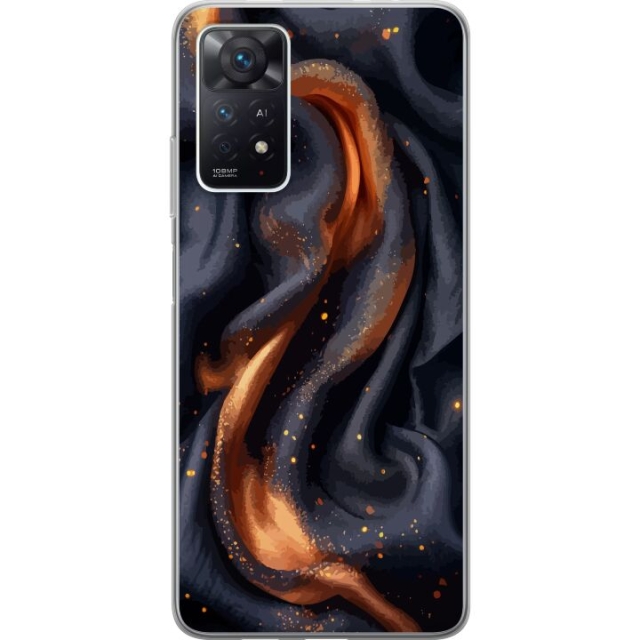 Mobile case for Xiaomi Redmi Note 11 Pro 5G with Fiery silk design