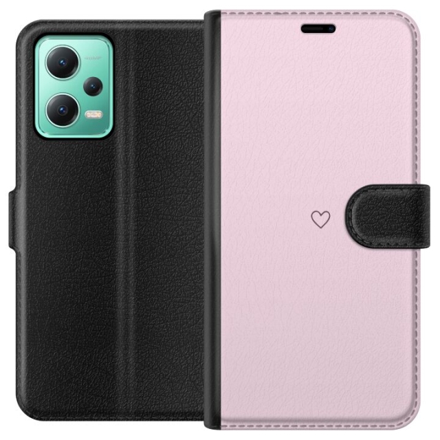 Wallet case for Xiaomi Redmi Note 12 with Heart design