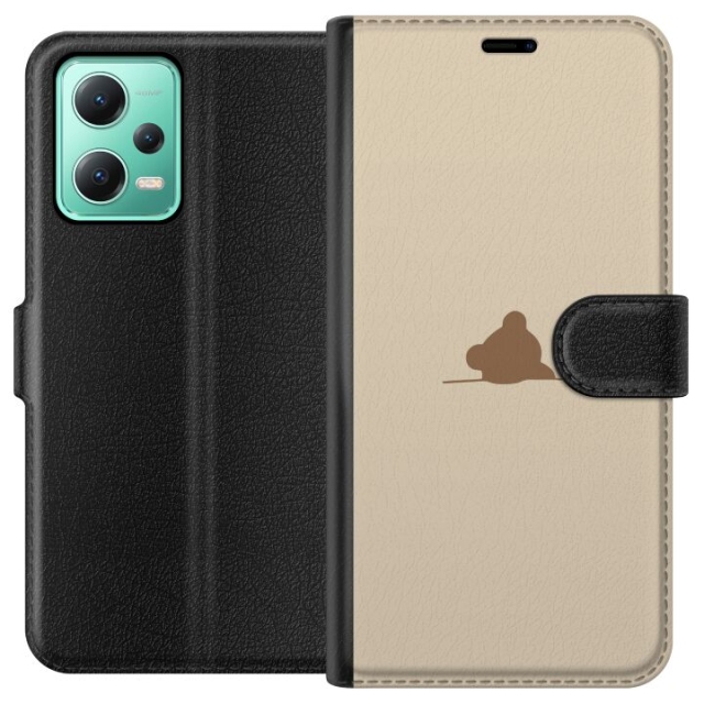 Wallet case for Xiaomi Redmi Note 12 with Nalle design