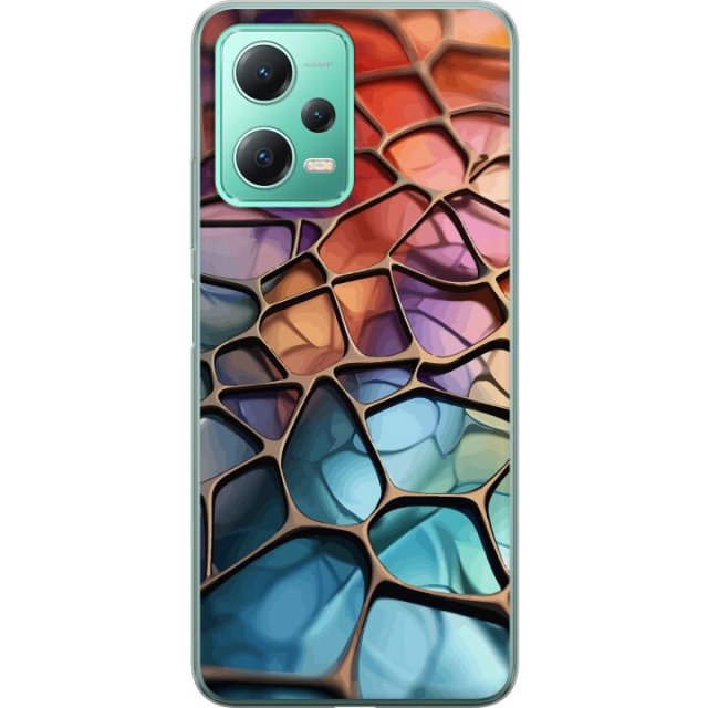 Mobile case for Xiaomi Redmi Note 12 with Metallic pattern design