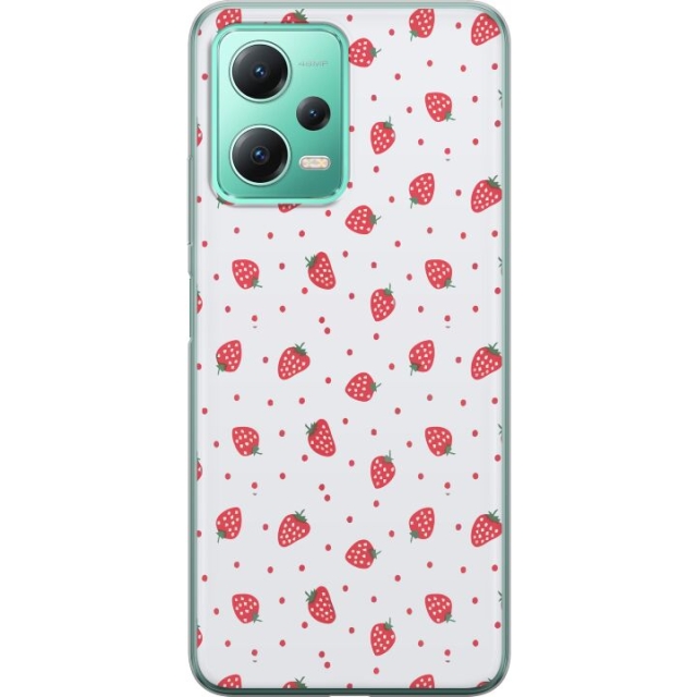 Mobile case for Xiaomi Redmi Note 12 with Strawberries design