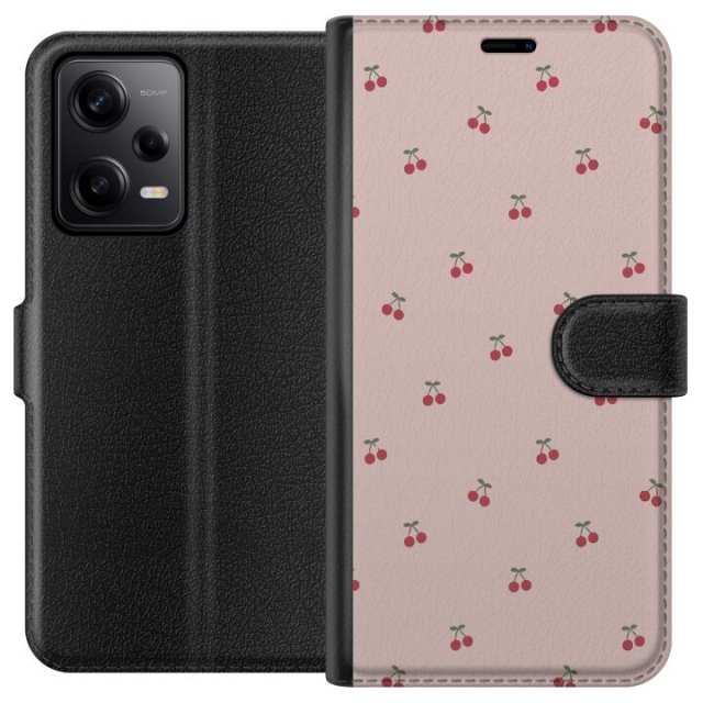 Wallet case for Xiaomi Redmi Note 12 Pro with Cherry design