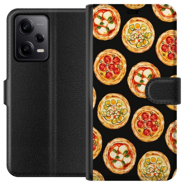 Wallet case for Xiaomi Redmi Note 12 Pro with Pizza design