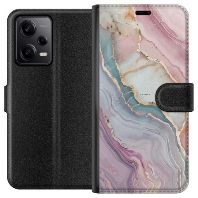 Wallet case for Xiaomi Redmi Note 12 Pro with Marble design