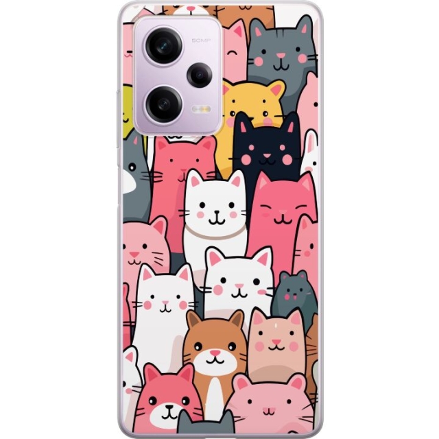 Mobile case for Xiaomi Redmi Note 12 Pro with Cat pattern design