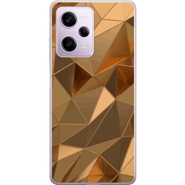 Mobile case for Xiaomi Redmi Note 12 Pro with 3D Gold design