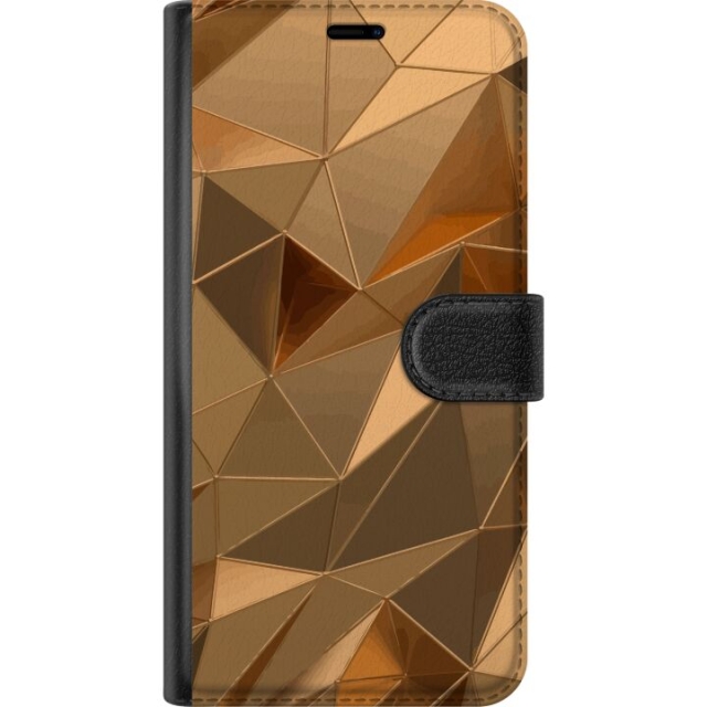 Wallet case for Xiaomi Redmi Note 13 with 3D Gold design