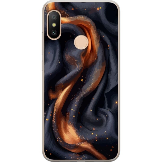 Mobile case for Xiaomi Redmi 6 Pro with Fiery silk design