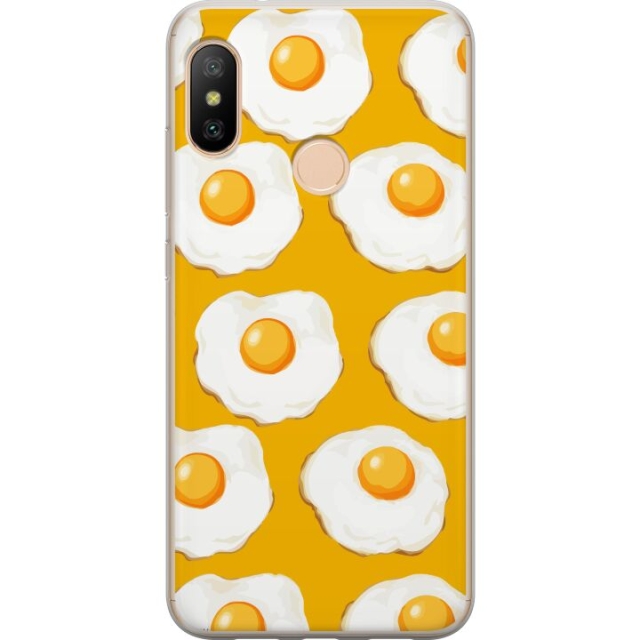 Mobile case for Xiaomi Redmi 6 Pro with Fried egg design