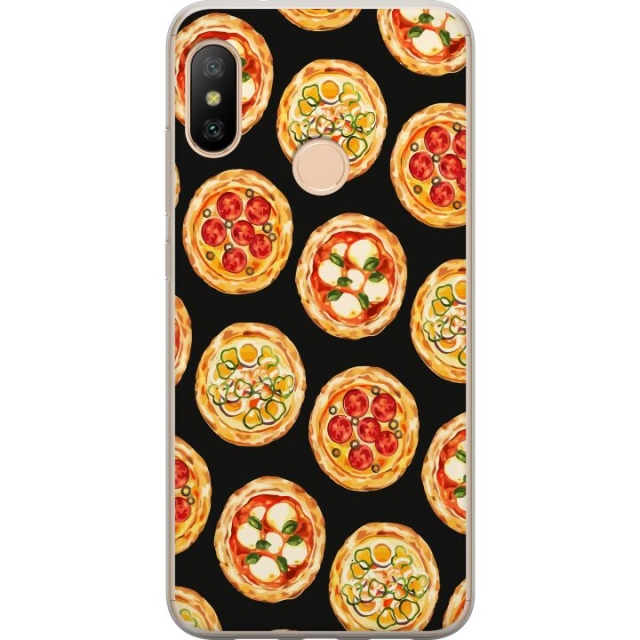 Mobile case for Xiaomi Redmi 6 Pro with Pizza design