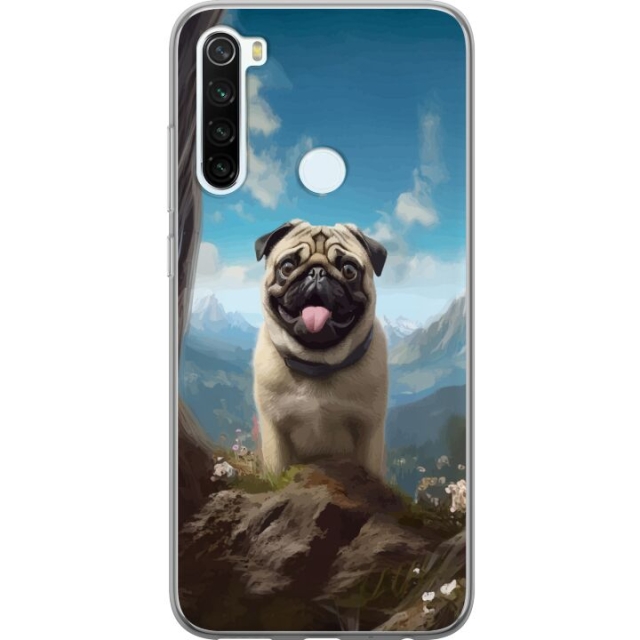 Mobile case for Xiaomi Redmi Note 8 with Happy Dog design