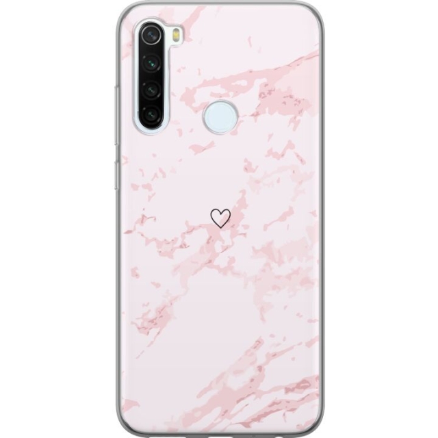 Mobile case for Xiaomi Redmi Note 8 with Pink Heart design