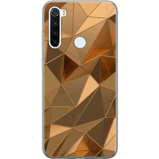 Mobile case for Xiaomi Redmi Note 8 with 3D Gold design