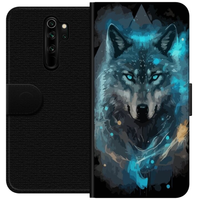 Wallet case for Xiaomi Redmi Note 8 Pro  with Wolf design